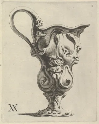 Modelli Artificiosi di Vasi diversi d'argento et altre Opere capriciozi (...) Parte prima (Plate 8) — Theodor van Kessel · Adam van Vianen I · Christiaen van Vianen