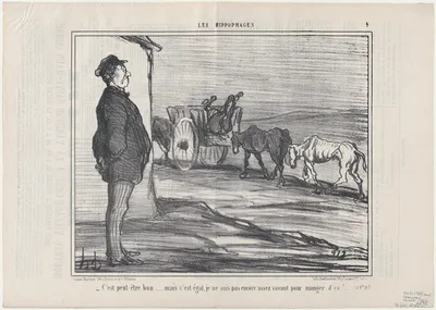 C'est peut-être bon...mais c'est égal..., from Les Hippophages, published in Le Charivari, October 23, 1856 — Aaron Martinet · Honoré Daumier · Destouches