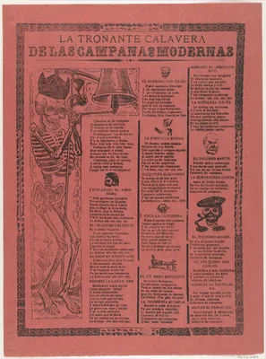 The thundering skeleton of the modern bells — José Guadalupe Posada