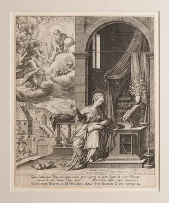 God Sending the Archangel Gabriel to the Virgin — Johann Sadeler I · Friedrich Sustris