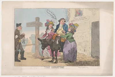 The Departure — The Right Honorable Edmund Burke · Henrietta Ponsonby, Countess of Bessborough · William Humphrey · Georgiana, Duchess of Devonshire · Charles James Fox · Thomas Rowlandson