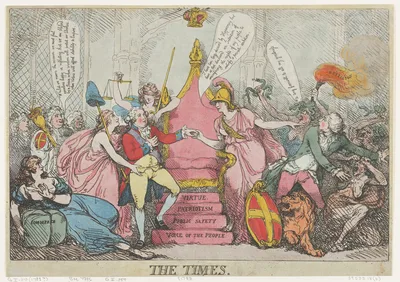 The Times — Richard Brinsley Sheridan · George, Prince of Wales · William Pitt · Thomas Rowlandson · Charles James Fox · S. W. Fores