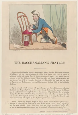 The Bacchanalian's Prayer!! — Edward Spragg · Thomas Rowlandson · George Murgatroyd Woodward