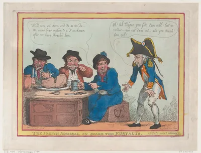 The French Admiral on Board the Euryalus — Rudolph Ackermann, London · Thomas Rowlandson