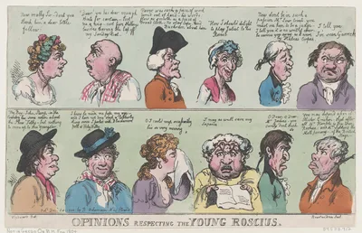 Opinions Respecting The Young Roscius — George Murgatroyd Woodward · Rudolph Ackermann, London · Thomas Rowlandson
