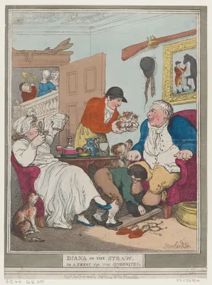 Diana in the Straw, or A Treat for Quornites — S. W. Fores · Thomas Rowlandson