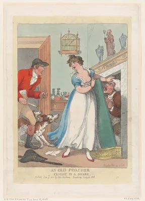 An Old Poacher Caught in a Snare — John Fairburn · Thomas Rowlandson