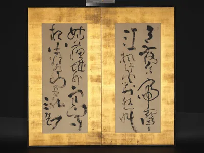 池大雅書   「楓橋夜泊」屏風 · "Maple Bridge Night Mooring" — Ike no Taiga