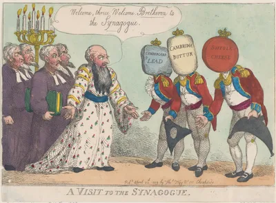 A Visit to the Synagogue — Thomas Tegg · Thomas Rowlandson