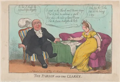 The Parson [Reverend O'Meara] and the Clarke — Thomas Tegg · Thomas Rowlandson · Mary Anne Clarke
