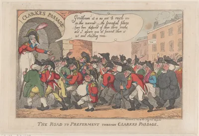 The Road to Preferment Through Clarke's Passage — Mary Anne Clarke · Thomas Rowlandson · Thomas Tegg