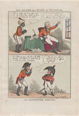 All for Love or A Scene at Weymouth, An Unexpected Meeting — Prince Frederick Augustus, Duke of York and Albany · Thomas Rowlandson · Thomas Tegg
