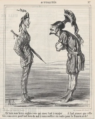 Well, my brave Englishman..., from 'News of the day,' published in Le Charivari, March 5, 1864 — Destouches · Honoré Daumier · Aaron Martinet