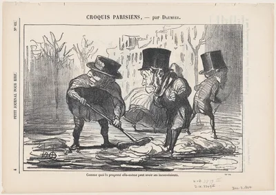Which shows that even cleanliness can be hazardous, from 'Parisian sketches,' published in Le Journal pour Rire, December 3, 1864 — Honoré Daumier