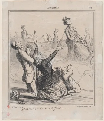 Coachman, for the hand of our daughter!..., from 'News of the day,' published in "Le Charivari" — Arnaud de Vresse · Destouches · Honoré Daumier