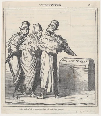 This trunk belongs no one, so it must be ours!, from 'News of the day,' published in Le Charivari, May 6, 1872 — Henri comte de Chambord · Honoré Daumier