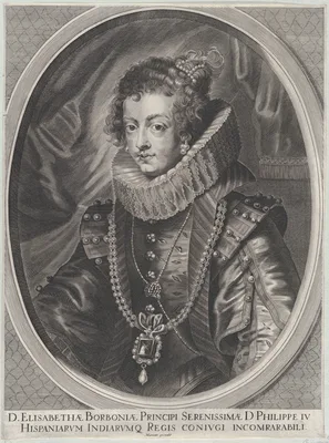 Portrait of Elisabeth of Bourbon, Queen of Spain — Mariette · Peter Paul Rubens · Anonymous · Elisabeth, Queen of Spain