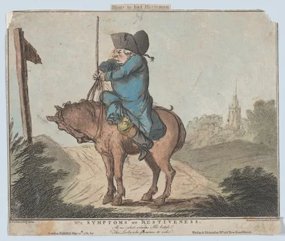 Hints to Bad Horsemen, No. 1: Symptoms of Restiveness — William Dickinson · Henry William Bunbury · Thomas Watson