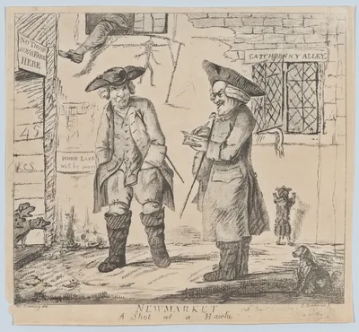 Newmarket: A Shot at a Hawk — Henry William Bunbury · James Bretherton · S. W. Fores