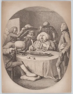 Les Gourmands — James Boswell · Samuel Johnson · Anonymous, British, late 18th century