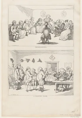 Conversazione, and A Country Club — Henry William Bunbury · Thomas Rowlandson