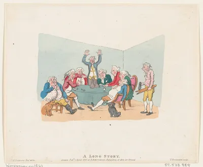 A Long Story — Rudolph Ackermann, London · Thomas Rowlandson · Henry William Bunbury