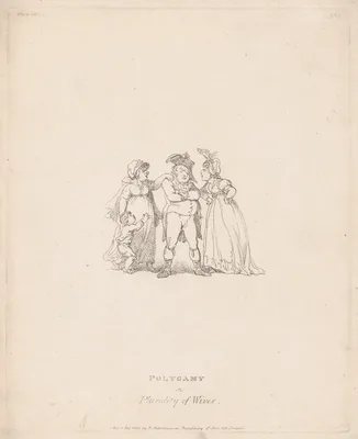 Polygamy, or Plurality of Wives — Rudolph Ackermann, London · Thomas Rowlandson