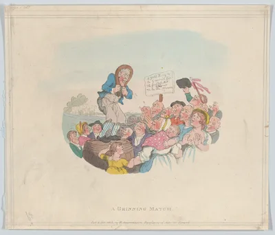 A Grinning Match — Rudolph Ackermann, London · Thomas Rowlandson · Henry William Bunbury