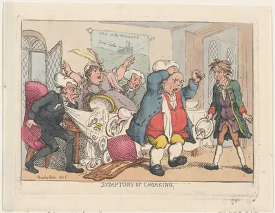 Symptoms of Choaking — Rudolph Ackermann, London · Thomas Rowlandson