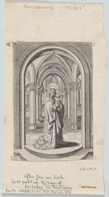 Virgin and Child in a Church, also known as the Van Maelbeke Virgin — Jan van Eyck · Wierix