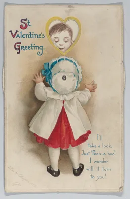 Valentine - Movable wheel postcard — Ellen Clapsaddle