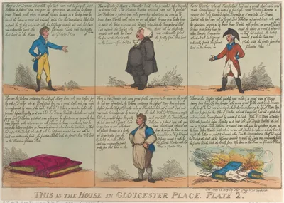 This is the House in Gloucester Place, Plate 2 — Sir Francis Burdett, 5th Baronet · Thomas Rowlandson · Thomas Tegg