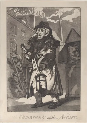 The Guardian of the Night — S. W. Fores · Thomas Rowlandson