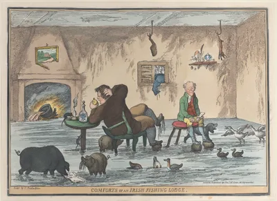 Comforts of an Irish Fishing Lodge — Thomas McLean · Thomas Rowlandson · Henry William Bunbury