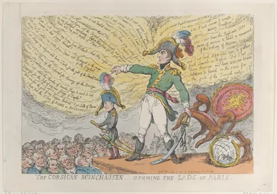 The Corsican Munchausen – Humming the Lads of Paris — Napoléon II, King of Rome and Duke of Reichstadt · Thomas Rowlandson · Napoléon Bonaparte · Rudolph Ackermann, London