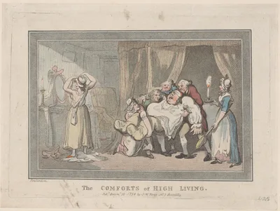 The Comforts of High Living — S. W. Fores · Thomas Rowlandson