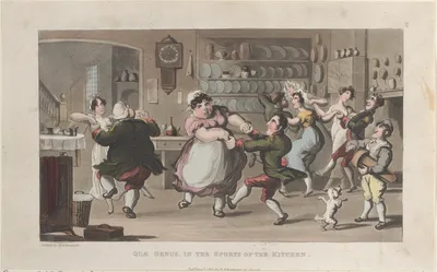 Quae Genus, in the Sports of the Kitchen — J. Diggens · Thomas Rowlandson · Rudolph Ackermann, London · William Combe