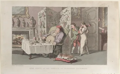 Quae Genus, in the Service of Sr. Jeffery Gourmand — William Combe · J. Diggens · Rudolph Ackermann, London · Thomas Rowlandson