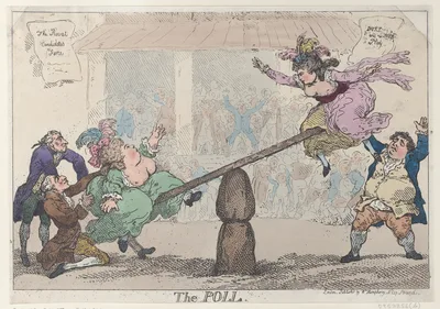 The Poll — Samuel Hood, 1st Viscount Hood · Thomas Rowlandson · Charles James Fox · William Humphrey · Georgiana, Duchess of Devonshire · Sir Cecil Wray