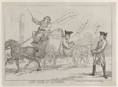 The Case Is Altered — J. Hedges · Sir Cecil Wray · Charles James Fox · Samuel Hood, 1st Viscount Hood · Thomas Rowlandson