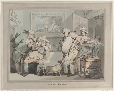 Studious Gluttons — Samuel Alken · Thomas Rowlandson