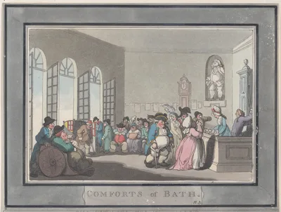 Comforts of Bath, Plate 3 — S. W. Fores · Thomas Rowlandson