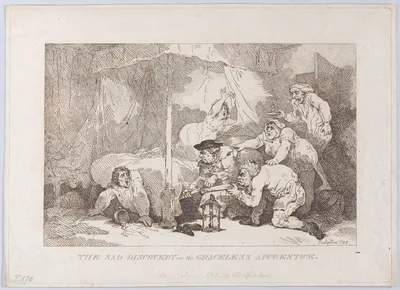 The Sad Discovery of the Graceless Apprentice — John Raphael Smith · Thomas Rowlandson