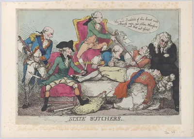 State Butchers — Edward Thurlow, 1st Baron Thurlow · William Pitt · Thomas Rowlandson · Thomas Townshend, 1st Viscount Sydney · Henry Dundas, 1st Viscount Melville · Augustus Henry Fitzroy, 3rd Duke of Grafton · George, Prince of Wales
