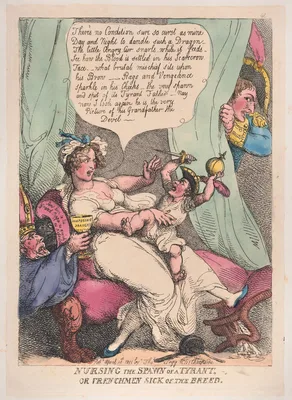 Nursing the Spawn of a Tyrant — Napoléon II, King of Rome and Duke of Reichstadt · Napoléon Bonaparte · Thomas Tegg · Empress Marie Louise of France · Thomas Rowlandson