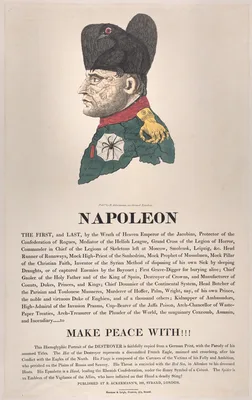 Napoleon — Napoléon Bonaparte · Johann Michael Voltz · Harrison & Leigh Printers · Thomas Rowlandson · Rudolph Ackermann, London