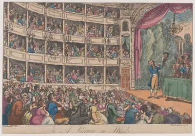 Frontispiece, from "A Lecture on Heads" by George Alexander Stevens — George Alexander Stevens · George Murgatroyd Woodward · Charles Lee Lewis · Thomas Rowlandson · Thomas Tegg