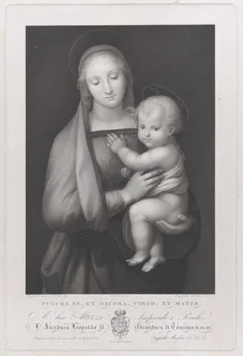 Madonna del Granduca, the standing Virgin holding the Christ child — Leopold II, Grand Duke of Tuscany · Raphael (Raffaello Sanzio or Santi) · Luigi Bardi · Vincenzo Gozzini · Raphael Morghen