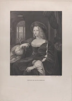 Portrait of Doña Isabel de Requesens y Enrìques de Cardona-Anglesola (formerly identified as Joanna of Aragon) — Isabel de Requesens y Enrìques de Cardona-Anglesola, Vice-Queen of Naples · Joanna of Aragon, Queen Consort of Naples · Raphael (Raffaello Sanzio or Santi) · Raphael Morghen · Giulio Romano · Pierre Bouillon