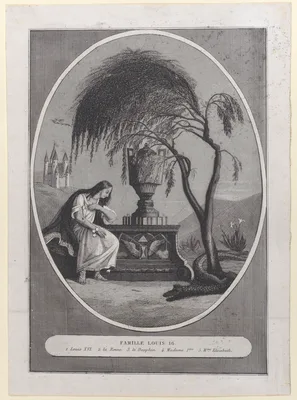 Tomb of Louis XVI and his family, with hidden silhouettes — Marie Antoinette, Queen of France · Anonymous · Louis XVII · Louis XVI, King of France